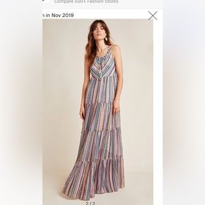 NWT Love Sam Winnie Stripe Maxi Dress